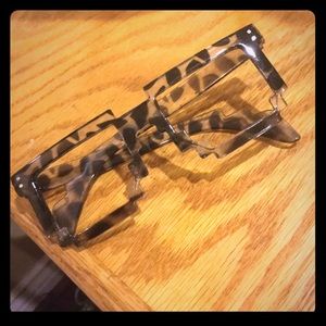 Leopard Pixel Glasses Frames, No Lenses